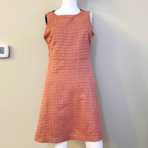 Metaphor pink and black faux suede sleeveless dress, M